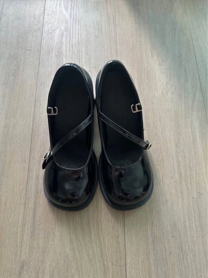 Black Patent Platform Mary Jane Block Heels - photo 3