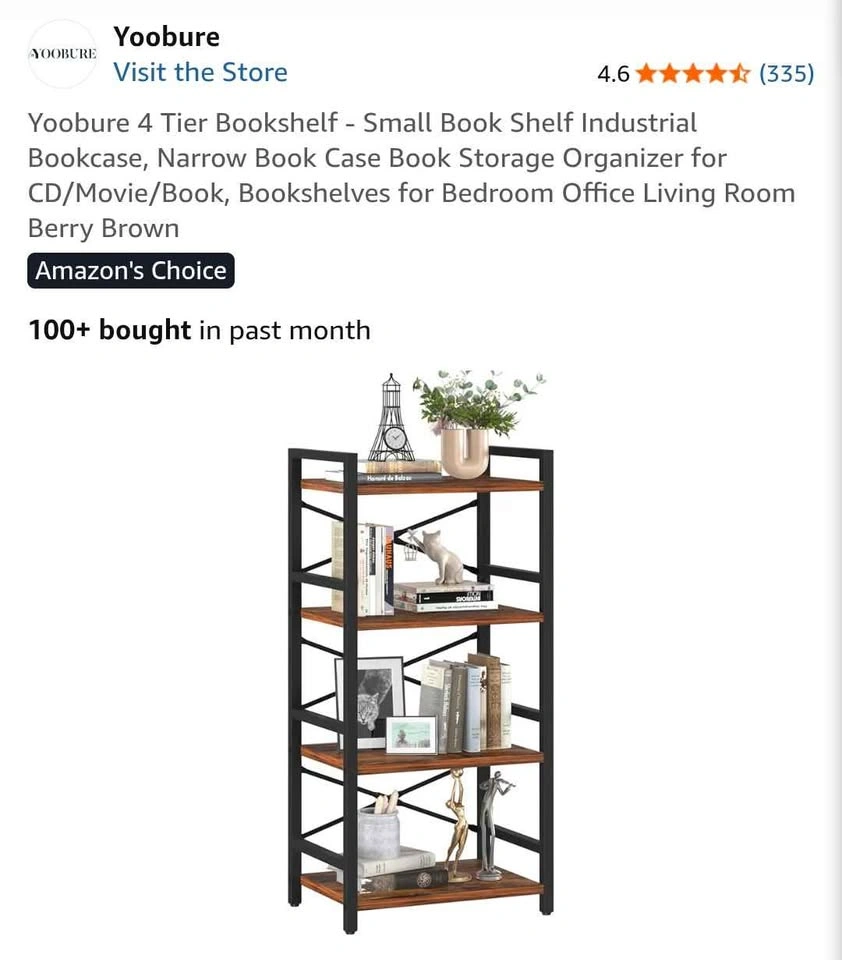 4 Tier Metal and Wood Shelving Rack - photo 2