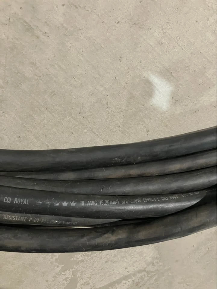 50A Welder Extension Cord – 51 ft – 10/3 SOOW Cable – NEMA 6-50R - photo 2