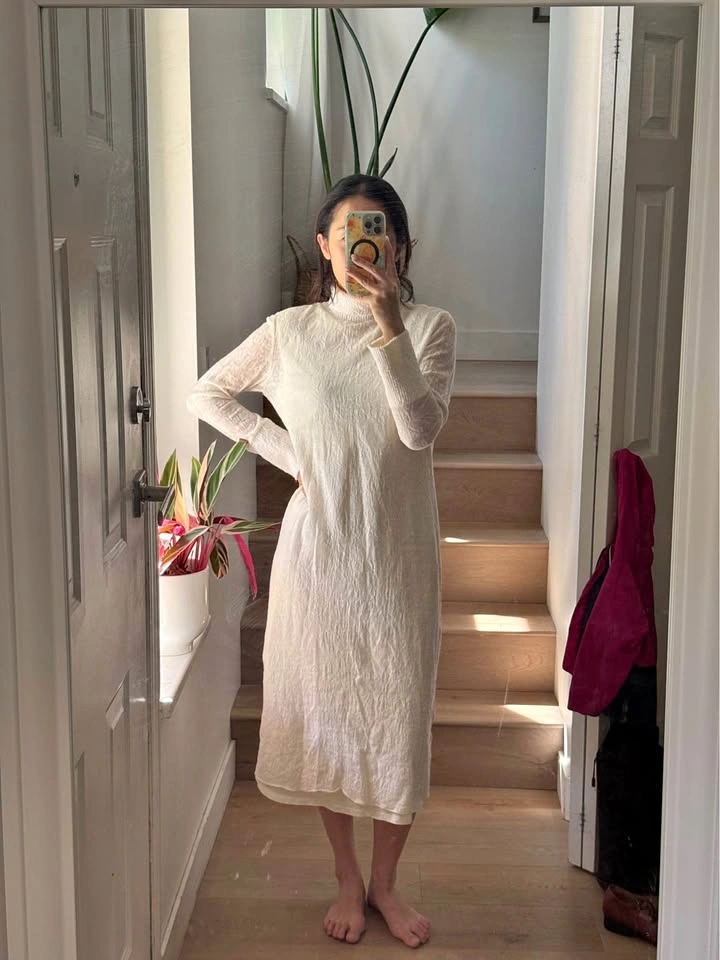 Zara Wool Turtleneck Midi Dress