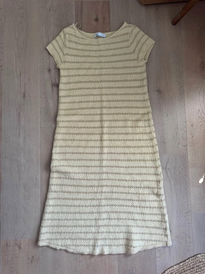 Zara Yellow Knit Midi Dress - photo 3