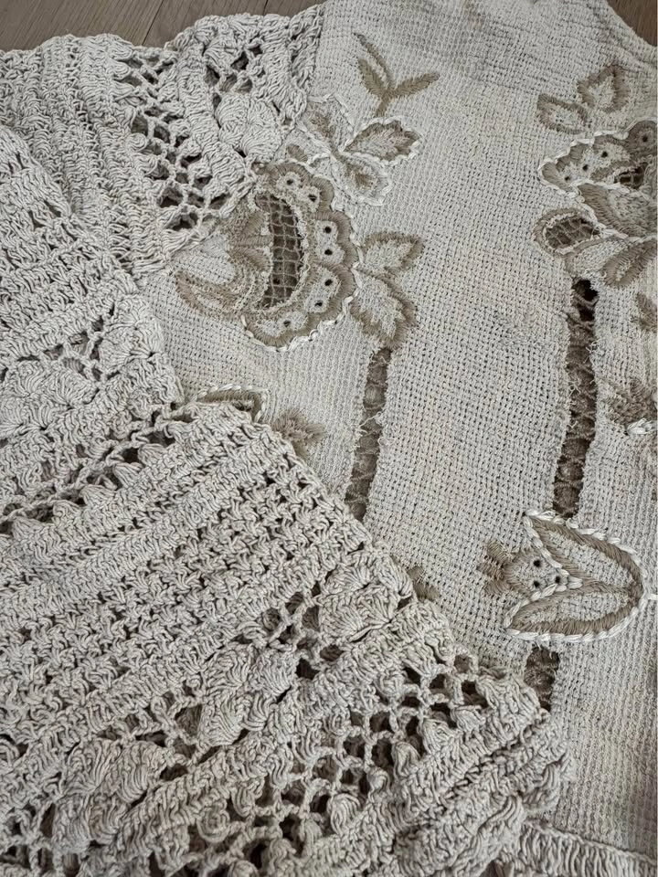 Zara Embroidered Crochet Tassels Fringe Top - photo 5