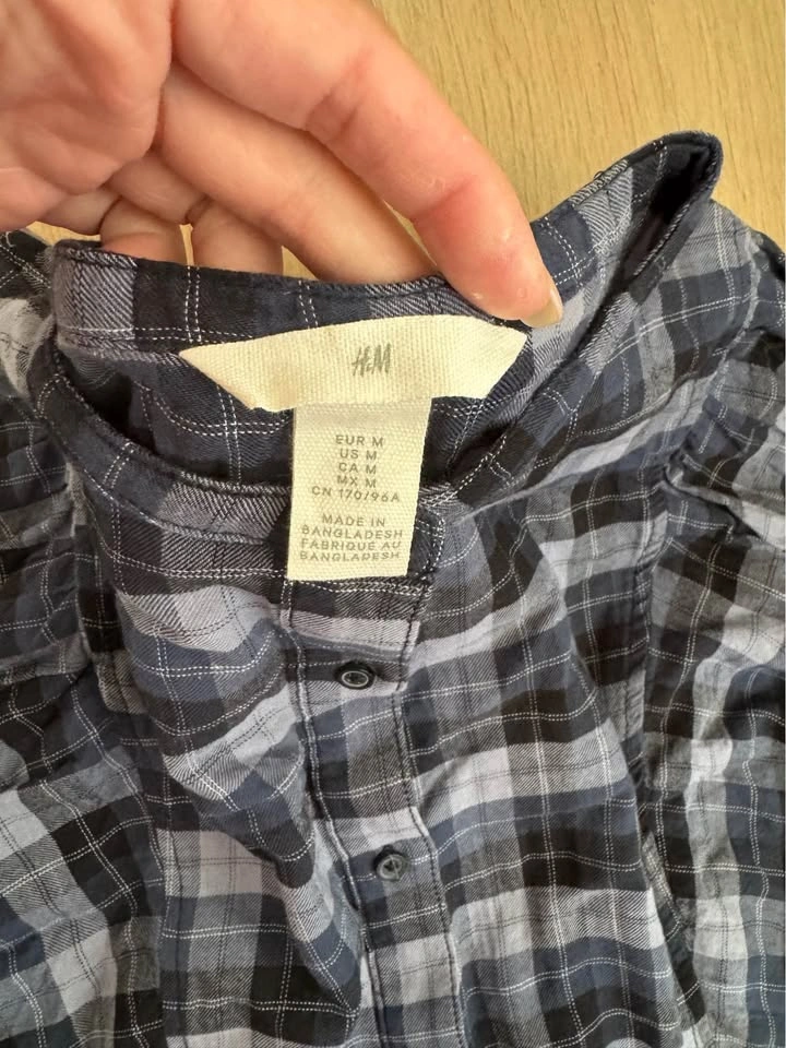 H&M Plaid Button-Down Midi Dress - photo 2