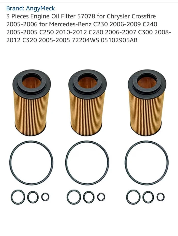 Oil filters (set of 3) Mercedes Benz and Chrysler