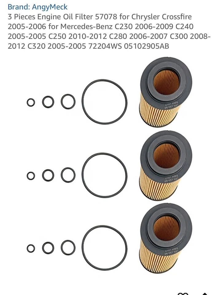 Oil filters (set of 3) Mercedes Benz and Chrysler - photo 2