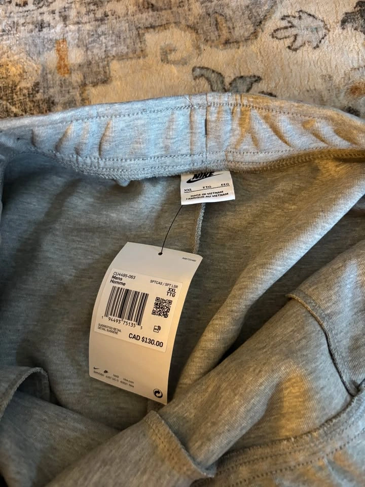 New Nike Sportswear Tech Fleece Joggers – XXL – Heather Grey - photo 2