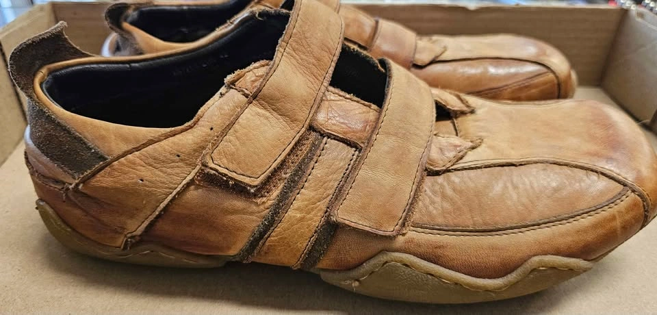 Vangelo Men's Tan Brown Leather Double Strap Shoes - EU 42 - photo 3