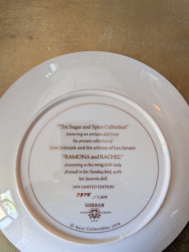 Gorham 'Ramona & Rachel' China Plate - photo 3