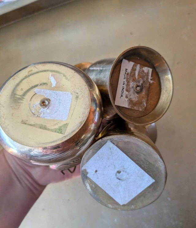 Brass Look Pitchers and Pail - photo 3