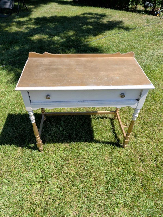 Cream & Gold Desk