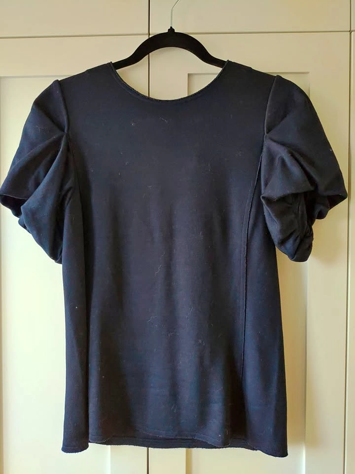 COS Balloon Sleeve Navy Top - XS