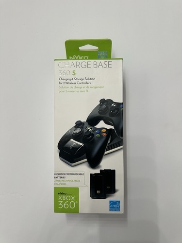 Nyko Charge Base 360 S For Xbox 360 w/ 2 Rechargeable Batteries