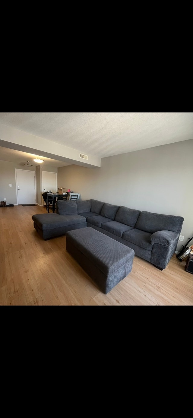 Large Grey Sectional + ottoman - photo 2