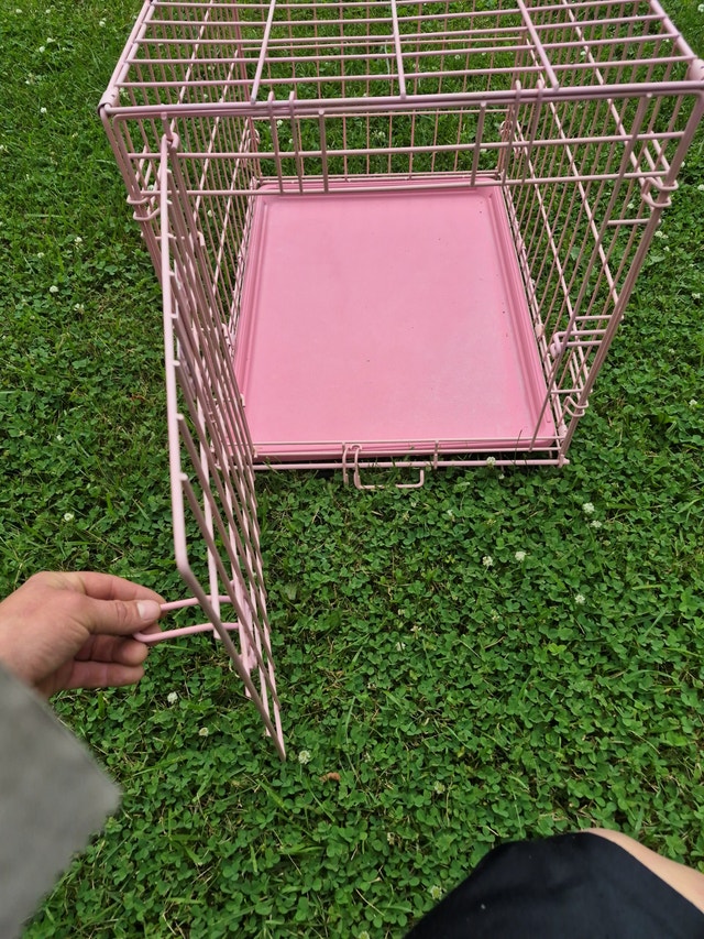 animal cage pet holder PINK wire mesh - photo 5