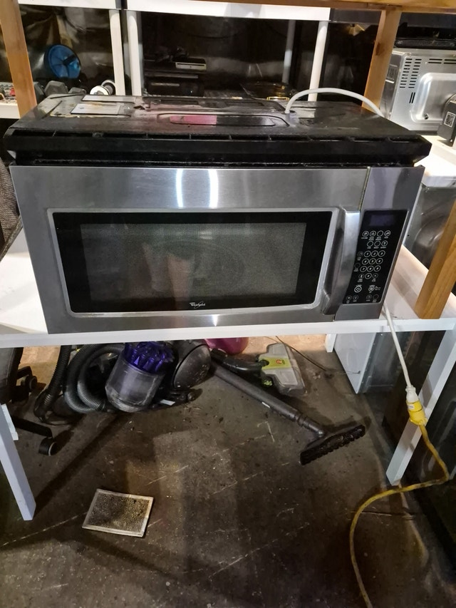 Whirlpool over the range microwave stainless steel