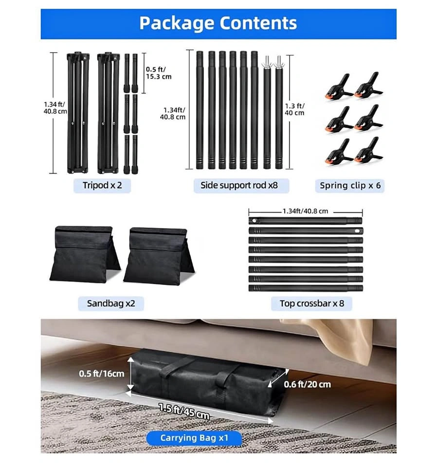 Hemmotop 10x7ft Photo Backdrop Stand