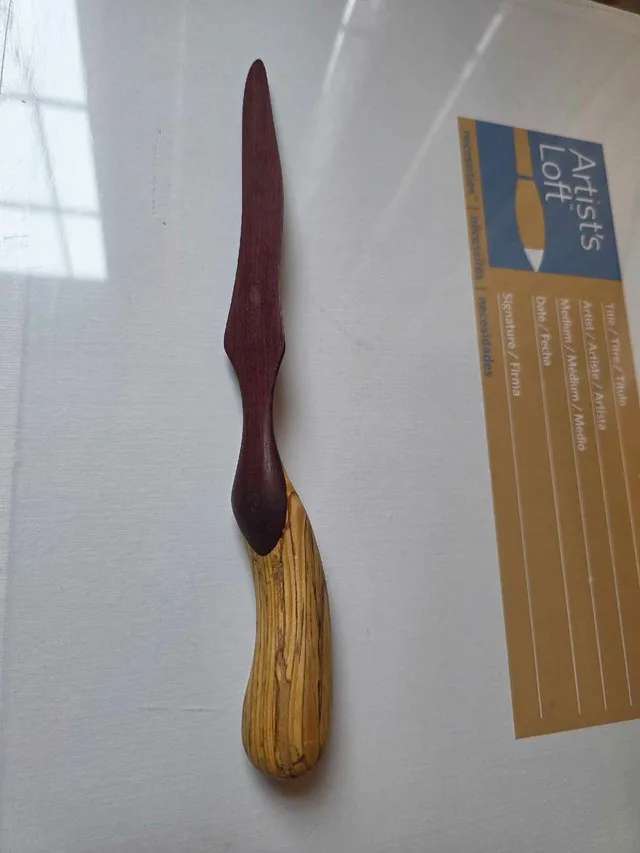 Hand carved wood letter opener image indicator(2)