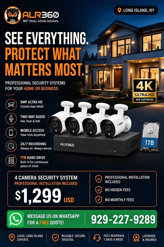Professional 4K Home & Business Security Camera System