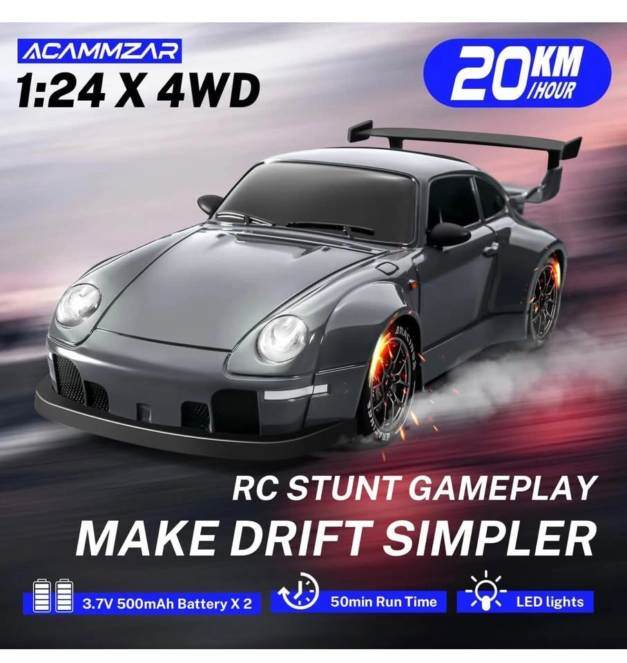 ACAMMZAR 1:24 4WD RC Drift Car – 20KM/H High-Speed - photo 2