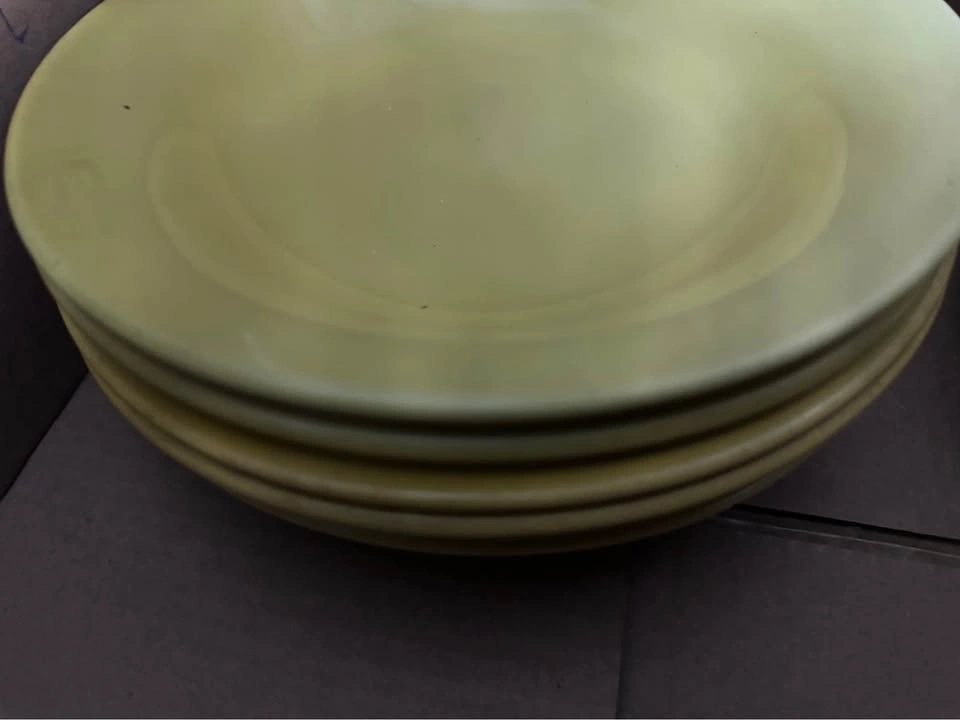 Set of 6 KC Yellow Ceramic plates - photo 3