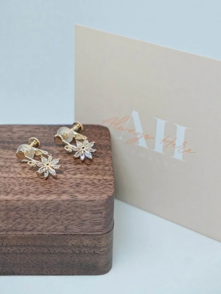 Sparkling snowflake earrings image indicator(5)