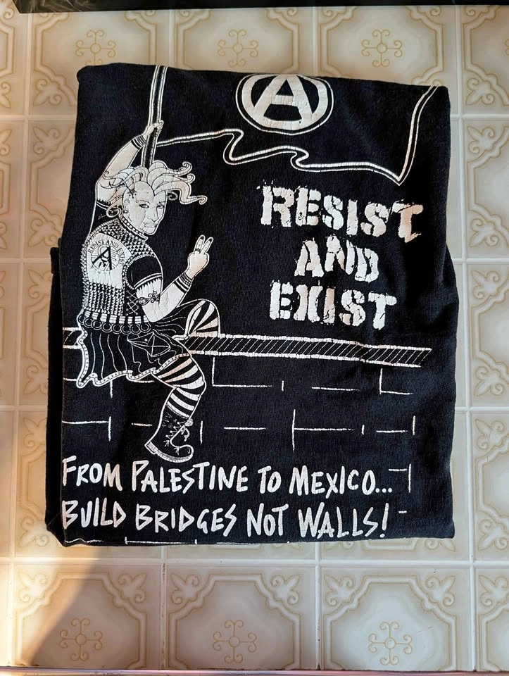 Resist and Exist Band T-Shirt - Anarcho Punk (Double Sided)