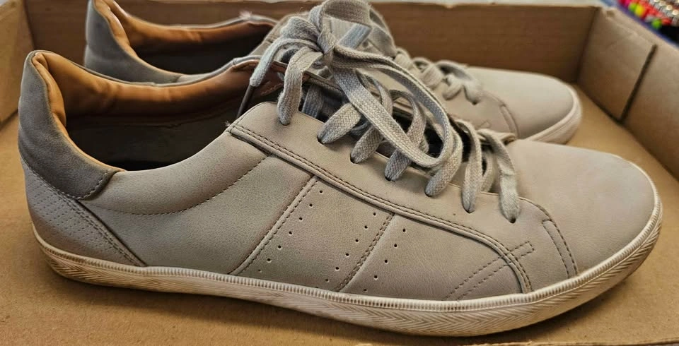 KS2 Men's Grey Low-Top Casual Lace-Up Sneakers - Size US 8 - photo 3