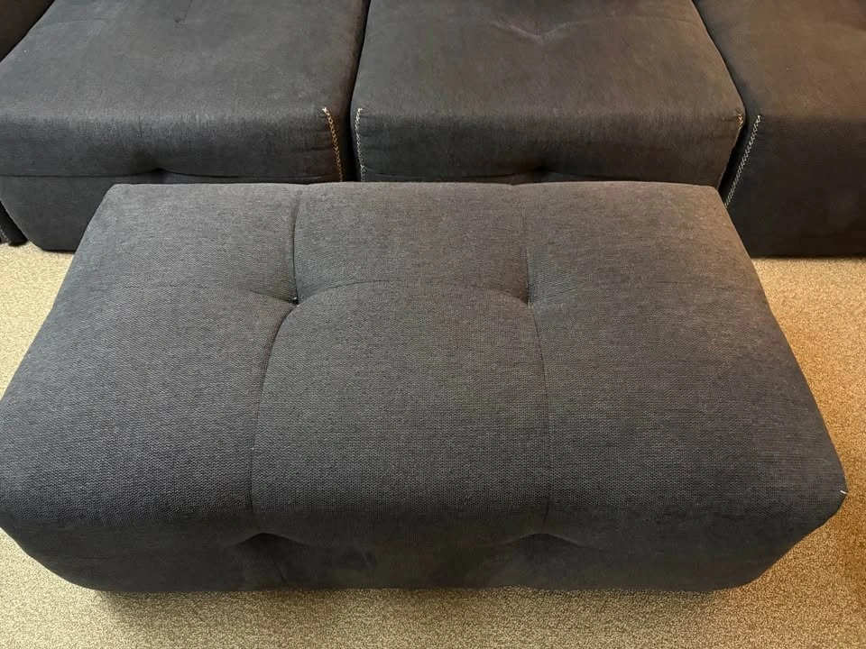 Blue Modular Sectional Sofa with Ottoman - Large 105 inch - photo 3
