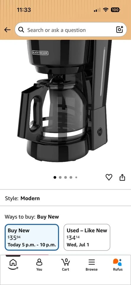 Black and Decker 12 Cup Coffee maker - photo 2