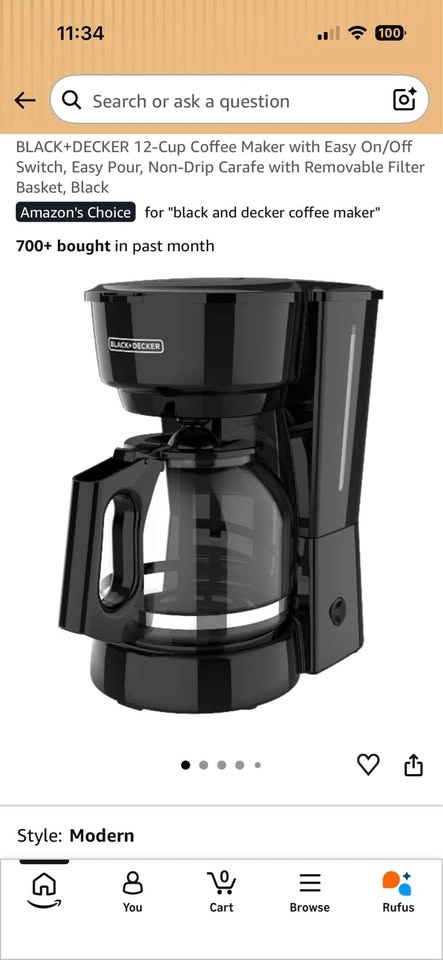 Black and Decker 12 Cup Coffee maker - photo 3
