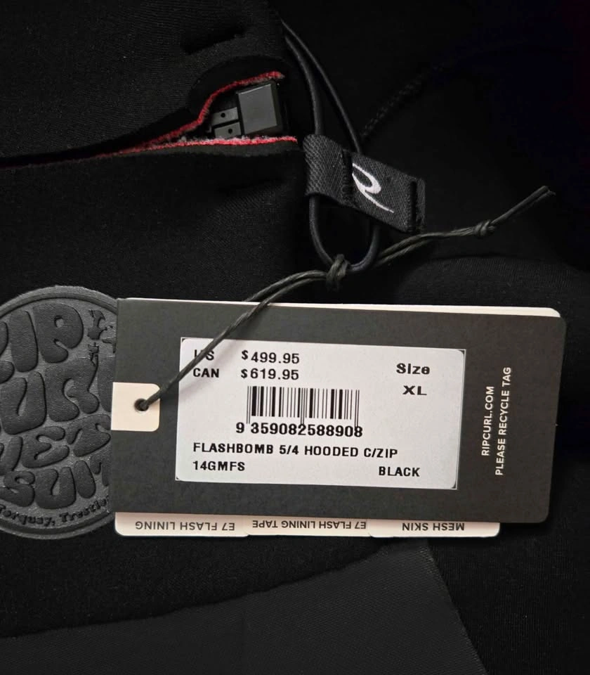 Brand New Rip Curl Flashbomb 5/4 Hooded Chest Zip Wetsuit- XL - photo 2