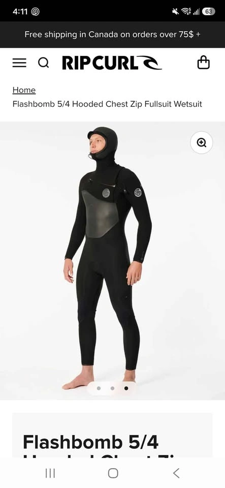 Brand New Rip Curl Flashbomb 5/4 Hooded Chest Zip Wetsuit- XL - photo 4