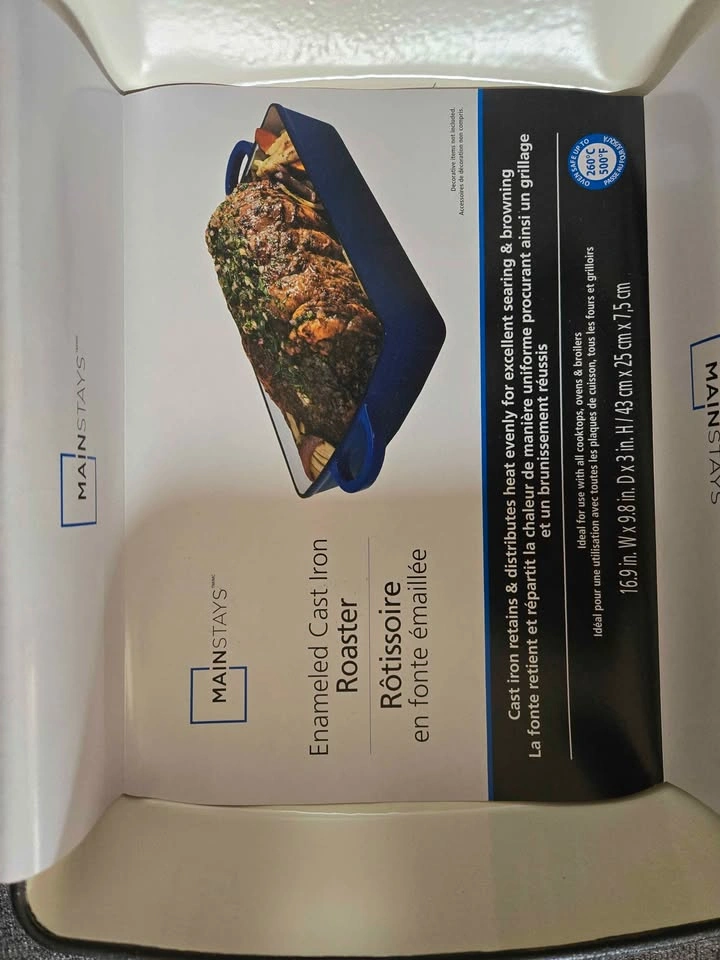 Brand New Mainstays 5.2 Quart Enameled Cast Iron Roaster - photo 4