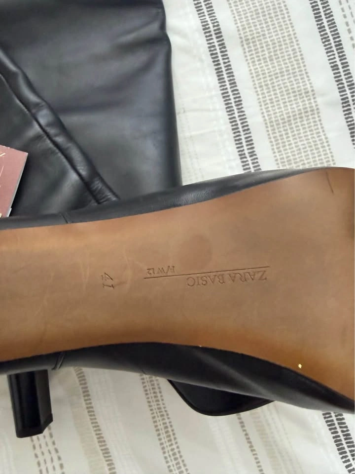 Zara Basic Knee-High Heeled Boots - photo 4