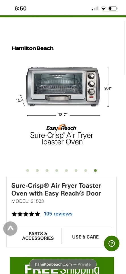 Air fryer toaster - photo 2
