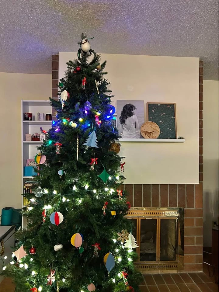 Christmas tree and ornaments