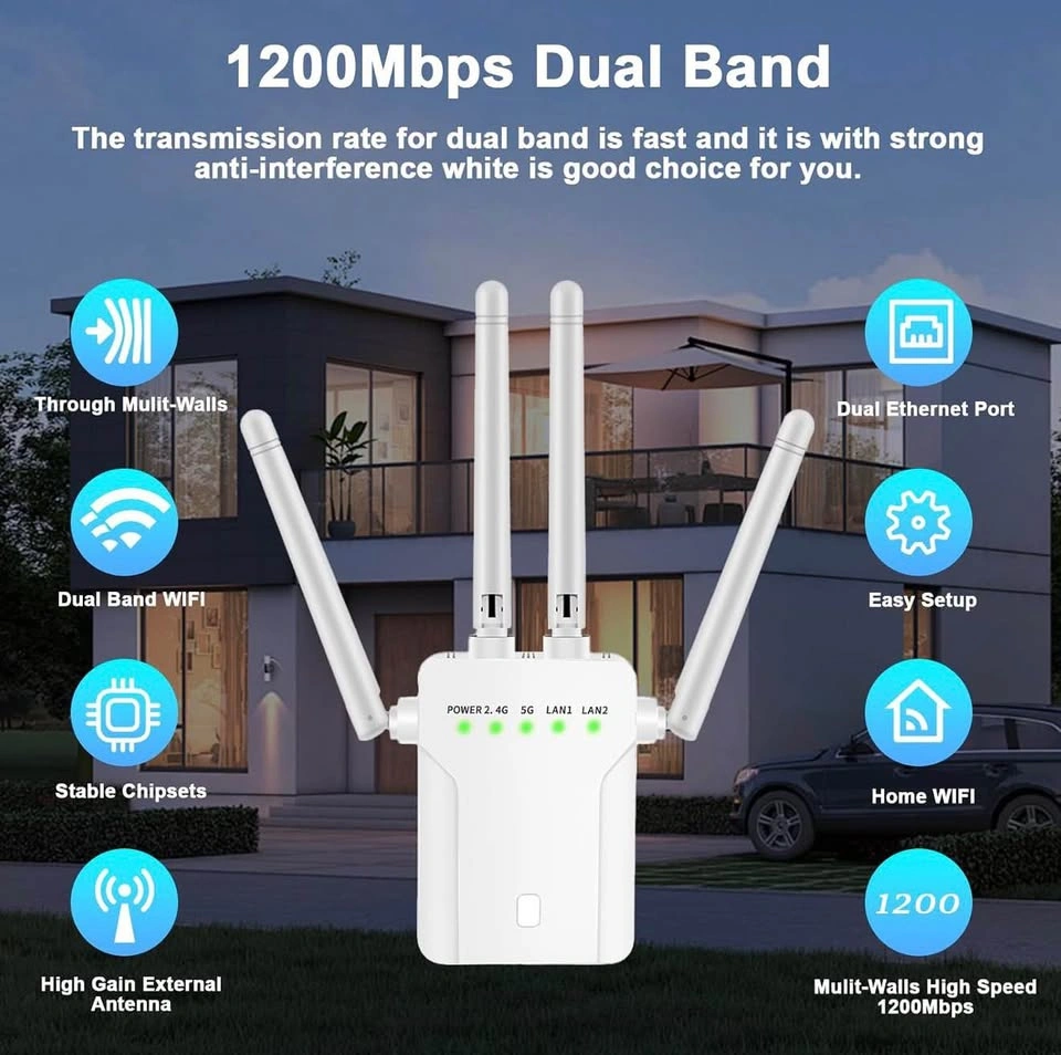 (New)1200Mbps WiFi Extender Signal Booster - photo 4