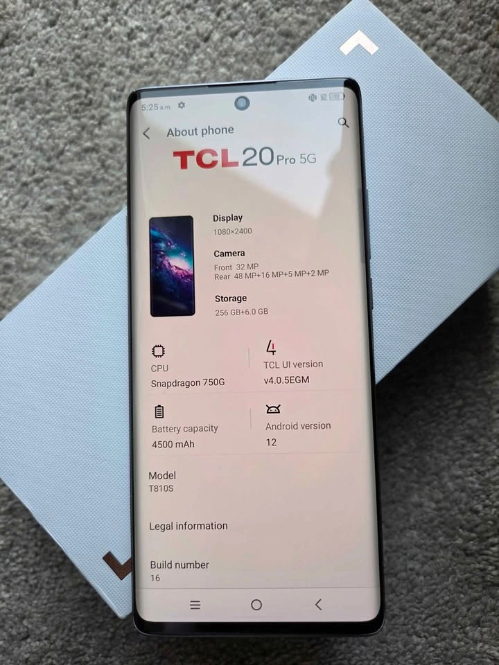 TCL 20 Pro 5G — 256GB — Outstanding Condition, Complete Set - photo 4