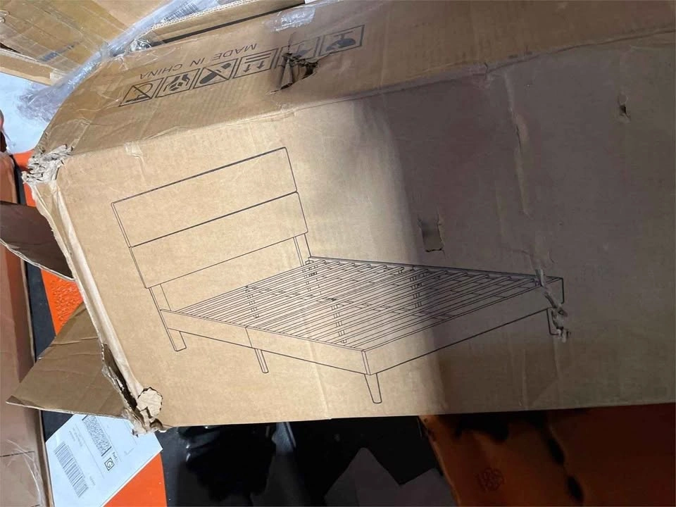 Brand New Queen Size Upholstered Platform Bed Frame (Beige/Cream - photo 4