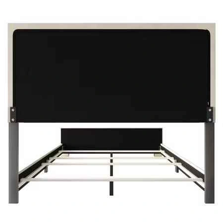 Twin Upholstered Panel Bed Frame with Channel-Tufted Headboard - photo 4