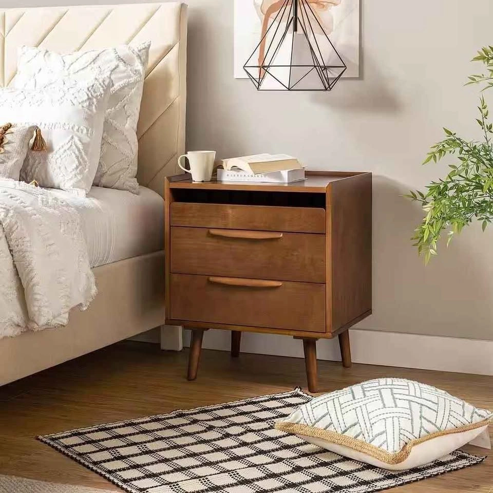 Kate Acorn Mid-century 3-Drawer 24 in. W Nightstand - photo 2