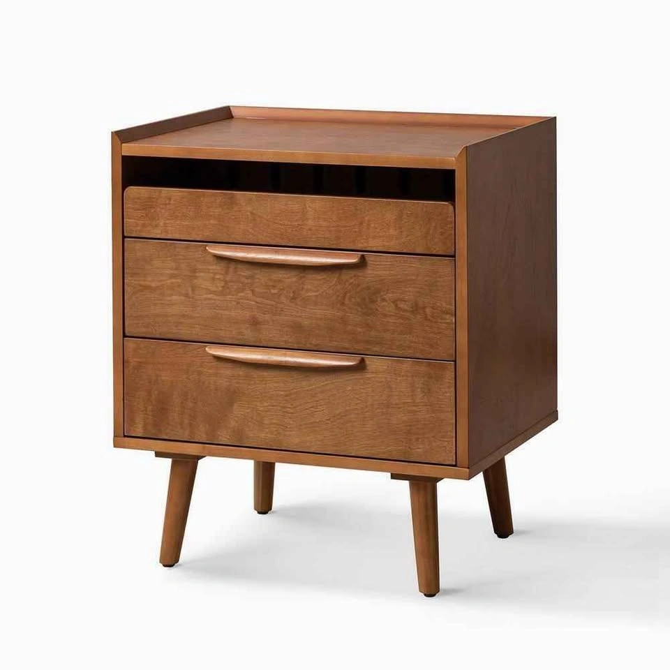 Kate Acorn Mid-century 3-Drawer 24 in. W Nightstand - photo 3