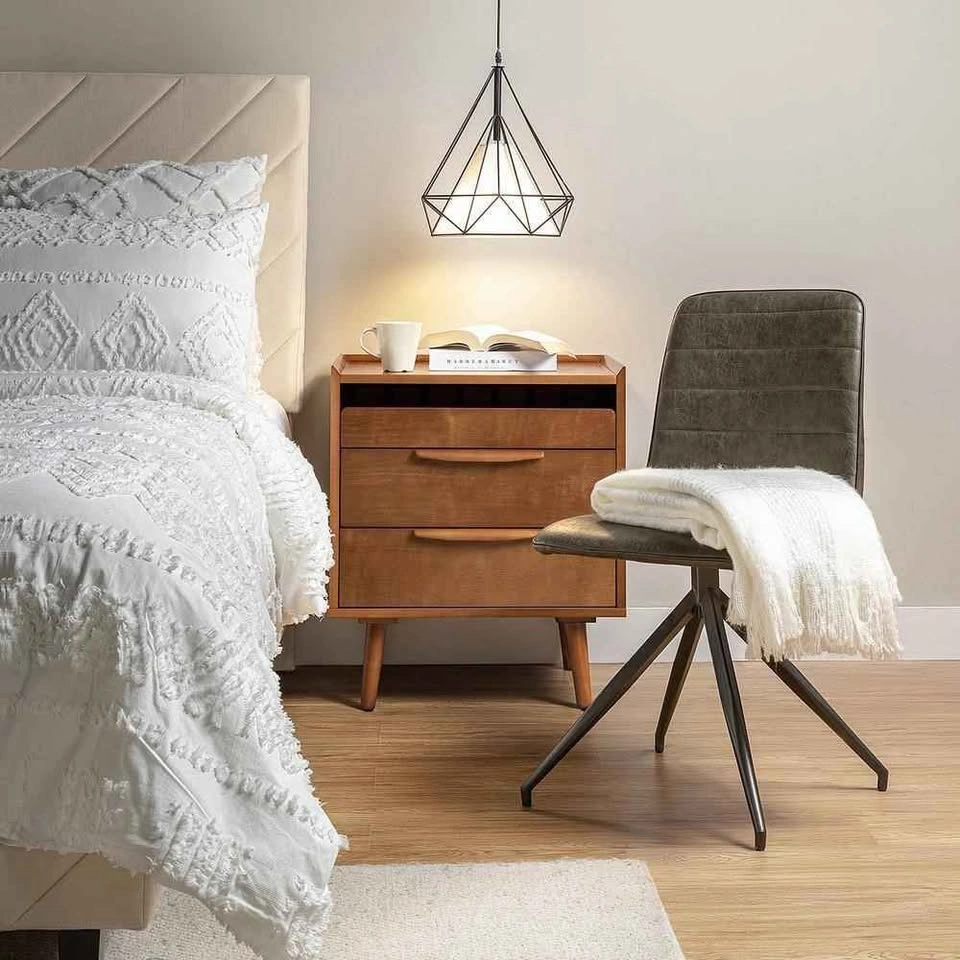 Kate Acorn Mid-century 3-Drawer 24 in. W Nightstand - photo 4