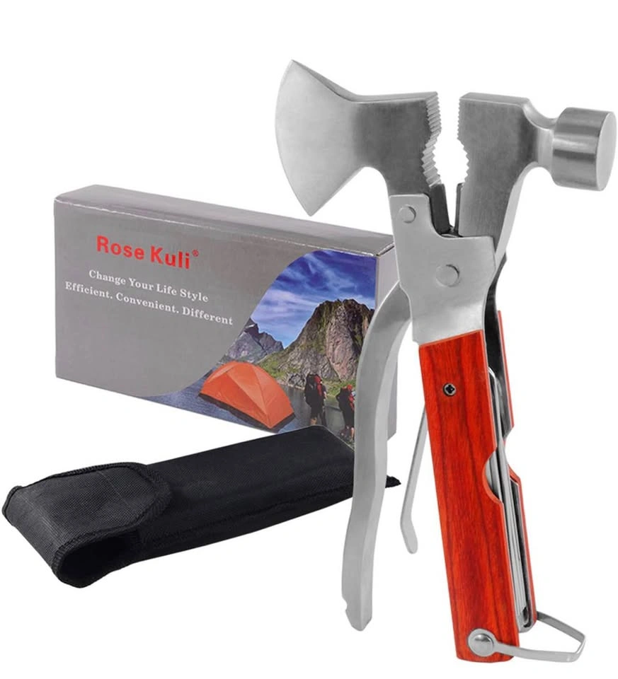 7” 18-in-1 Multitool Camping Axe Hammer, Multi Tool with Plier, - photo 4