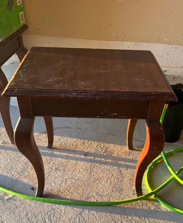 solid wood two side tables