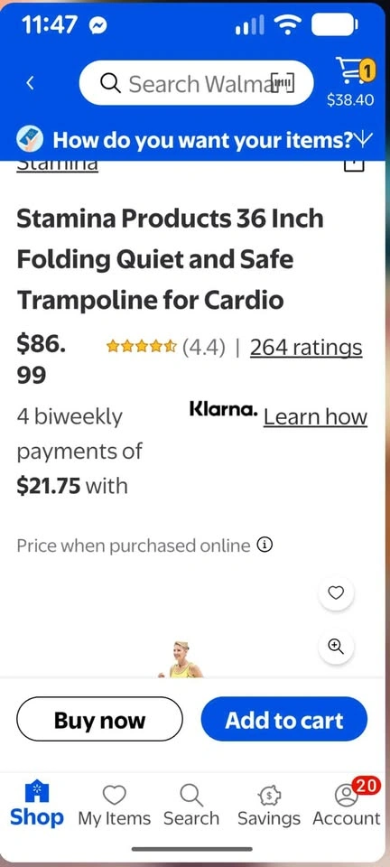 38" Foldable Exercise Trampoline - Like New - photo 4