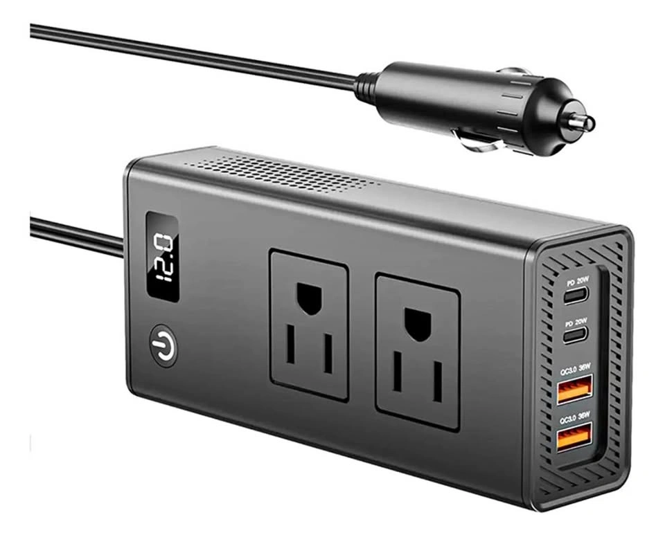 200W Car Power Inverter, 12V to 110V Converter