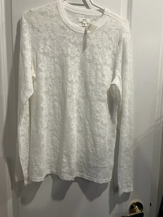 Aerie Lace Long Sleeve Top