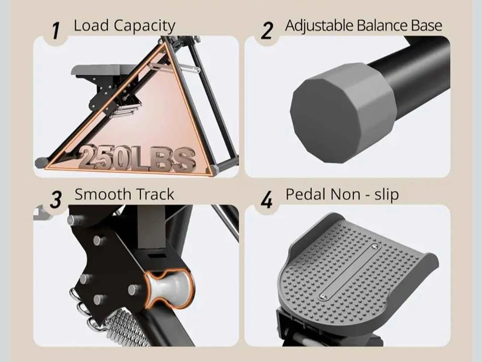 Stair Stepper Resistance Adjustable Folding Vertical Climber - photo 3