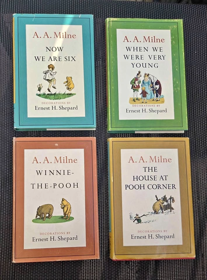 Collection of 4 Classic Winnie-the-Pooh Books by A. A. Milne